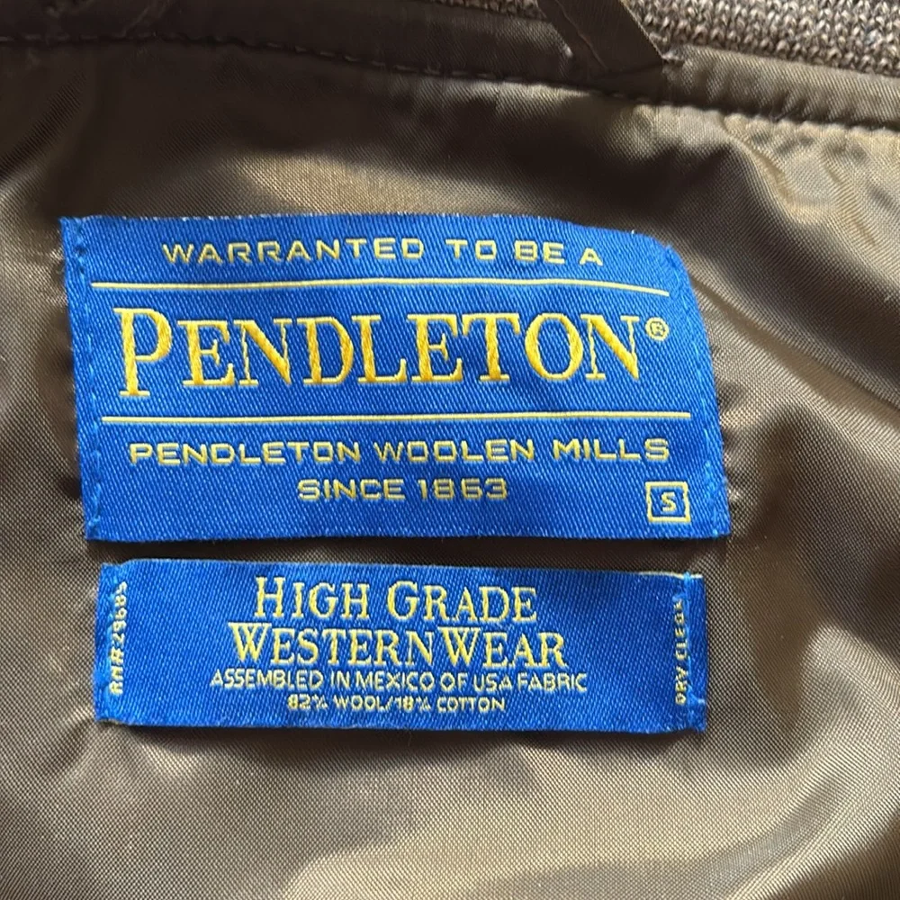 Pendleton Mens Snap Front Wool Bomber Jacket - Picture 4 of 6